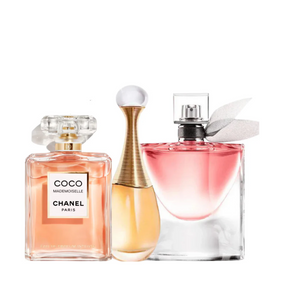 3 Perfumes Dior J'ADORE, Lancôme LA VIE IS BEAUTIFUL (Eau de Parfum) and CHANEL COCO MADEMOISELLE EAU DE PARFUM 100ML