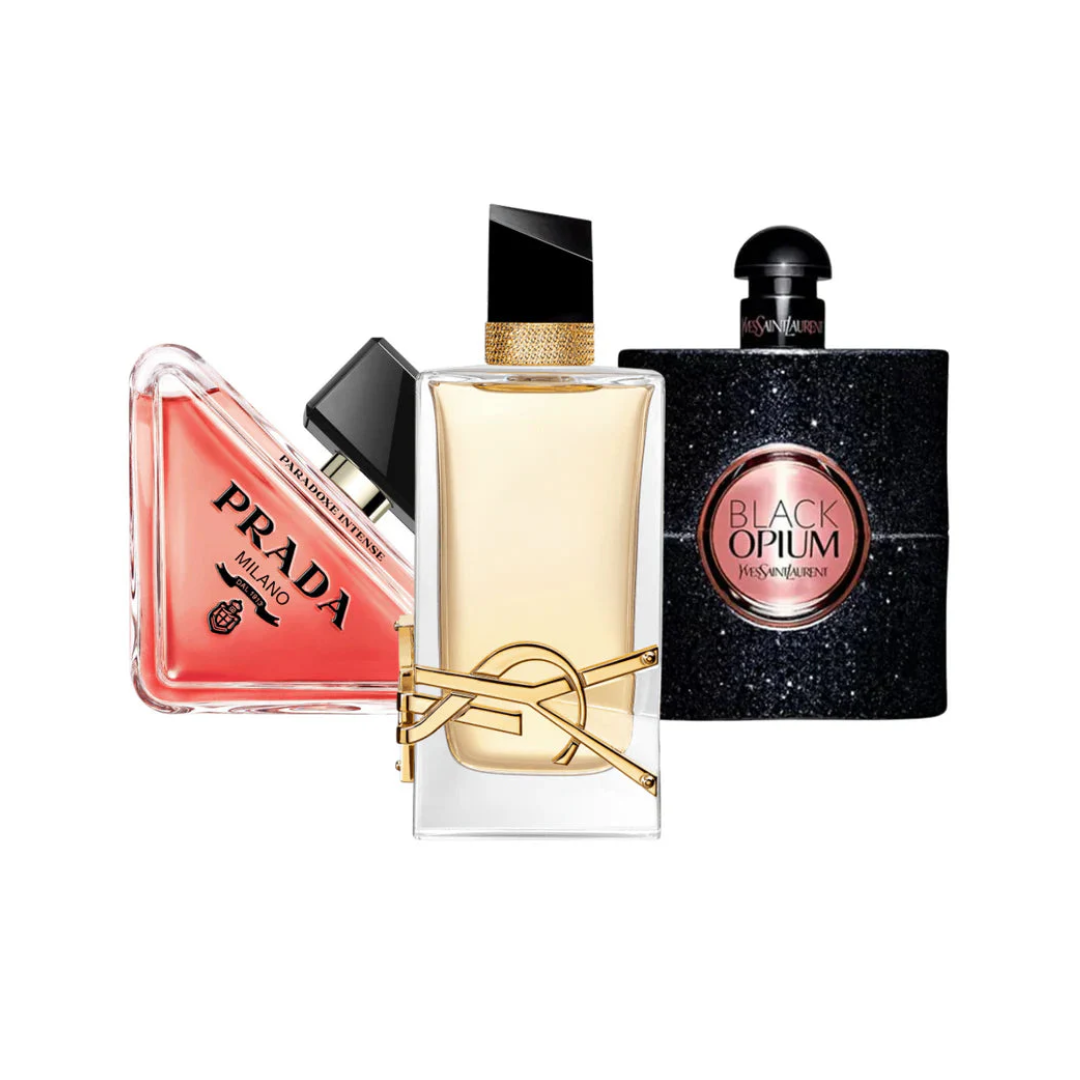 3 Perfumes Prada Paradoxe, Black Opium Yves Saint Laurent, Libre (Eau de Parfum)