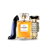 COMBO OF 3 PERFUMES: CAROLINA HERRERA GOOD GIRL, CHANEL Nº5, AND PACO RABANNE FAME